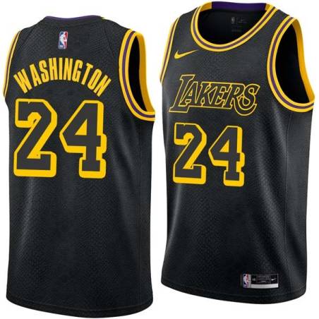 2017-18City Kermit Washington Twill Basketball Jersey -Lakers #24 Washington Twill Jerseys, FREE SHIPPING