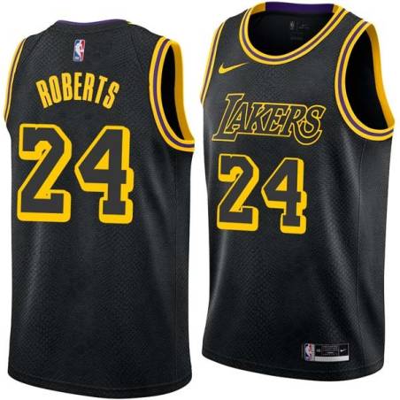 2017-18City Fred Roberts Twill Basketball Jersey -Lakers #24 Roberts Twill Jerseys, FREE SHIPPING