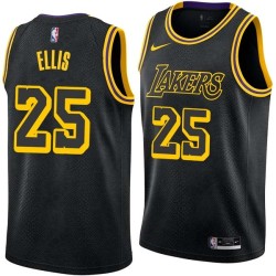 2017-18City Leroy Ellis Twill Basketball Jersey -Lakers #25 Ellis Twill Jerseys, FREE SHIPPING