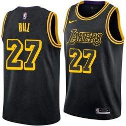 2017-18City Jordan Hill Twill Basketball Jersey -Lakers #27 Hill Twill Jerseys, FREE SHIPPING