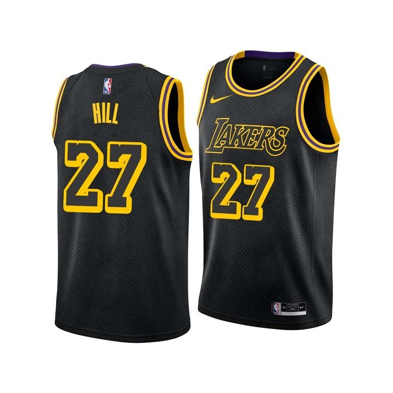 2017-18City Jordan Hill Twill Basketball Jersey -Lakers #27 Hill Twill Jerseys, FREE SHIPPING