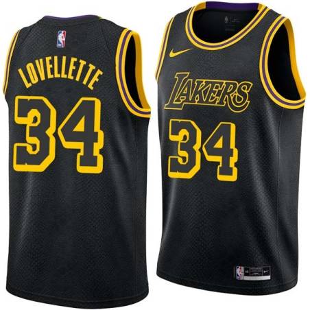 2017-18City Clyde Lovellette Twill Basketball Jersey -Lakers #34 Lovellette Twill Jerseys, FREE SHIPPING