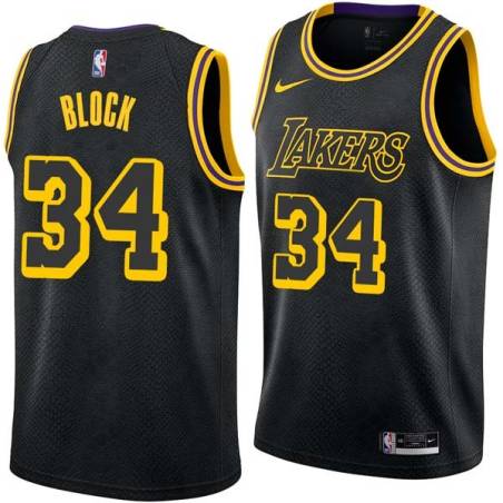 2017-18City John Block Twill Basketball Jersey -Lakers #34 Block Twill Jerseys, FREE SHIPPING