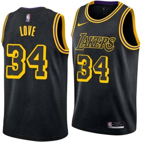 2017-18City Stan Love Twill Basketball Jersey -Lakers #34 Love Twill Jerseys, FREE SHIPPING