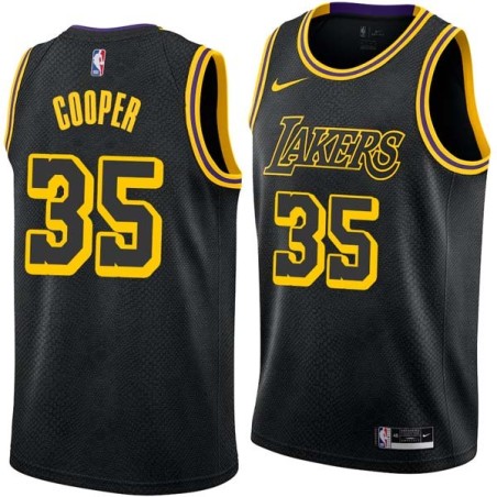 2017-18City Joe Cooper Twill Basketball Jersey -Lakers #35 Cooper Twill Jerseys, FREE SHIPPING