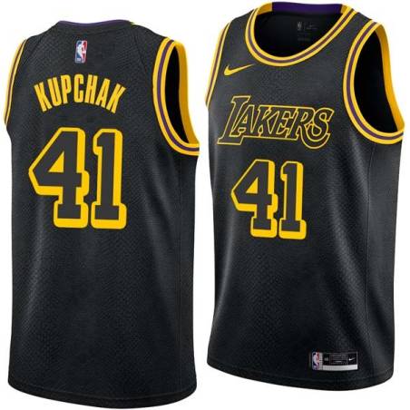 2017-18City Mitch Kupchak Twill Basketball Jersey -Lakers #41 Kupchak Twill Jerseys, FREE SHIPPING