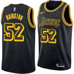 2017-18City Happy Hairston Twill Basketball Jersey -Lakers #52 Hairston Twill Jerseys, FREE SHIPPING