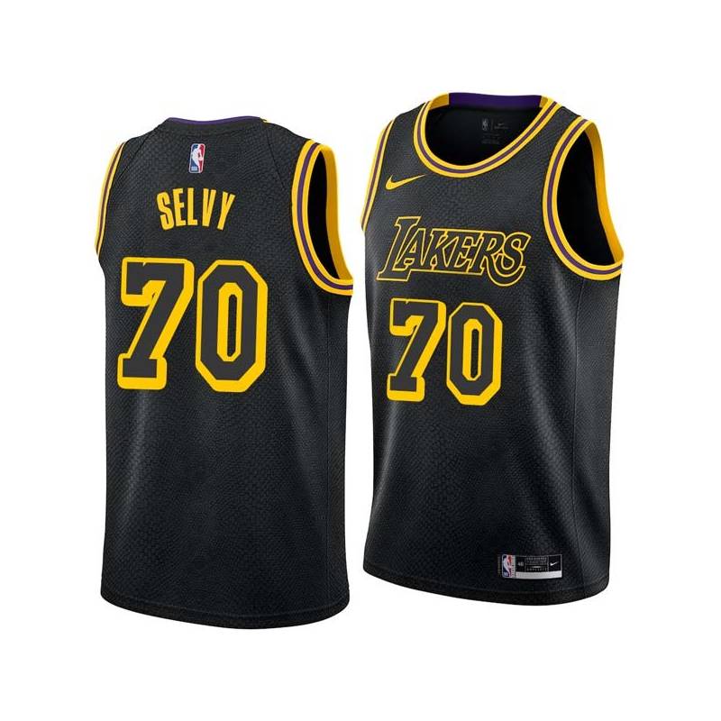 2017-18City Frank Selvy Twill Basketball Jersey -Lakers #70 Selvy Twill Jerseys, FREE SHIPPING