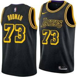 2017-18City Dennis Rodman Twill Basketball Jersey -Lakers #73 Rodman Twill Jerseys, FREE SHIPPING