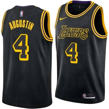 2017-18City D.J. Augustin Lakers #4 Twill Basketball Jersey FREE SHIPPING