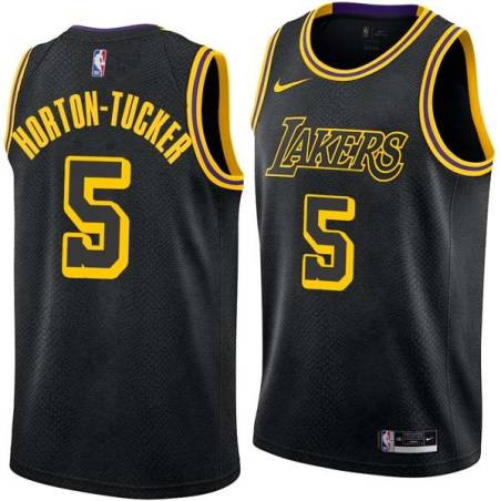 2017-18City Talen Horton-Tucker Lakers #5 Twill Basketball Jersey FREE SHIPPING