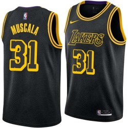 2017-18City Mike Muscala Lakers #31 Twill Basketball Jersey FREE SHIPPING