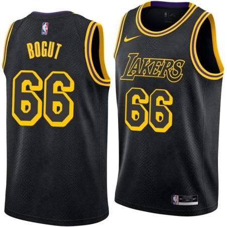 2017-18City Andrew Bogut Lakers #66 Twill Basketball Jersey FREE SHIPPING
