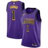 2018-19City Jordan Farmar Twill Basketball Jersey -Lakers #1 Farmar Twill Jerseys, FREE SHIPPING