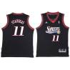 Black Throwback Nik Stauskas Twill Basketball Jersey -76ers #11 Stauskas Twill Jerseys, FREE SHIPPING