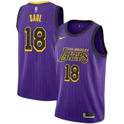 2018-19City Pep Saul Twill Basketball Jersey -Lakers #18 Saul Twill Jerseys, FREE SHIPPING