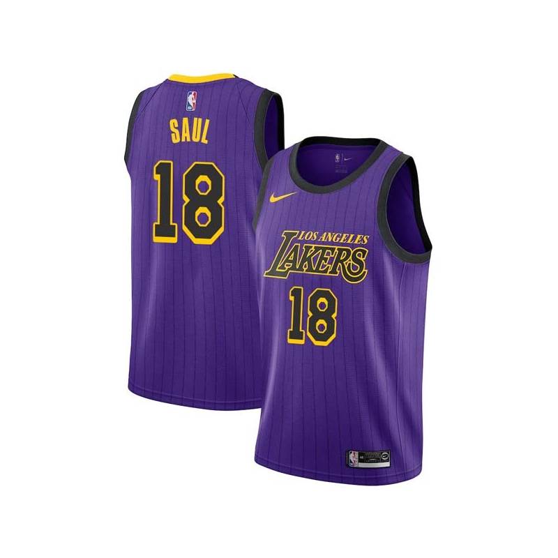 2018-19City Pep Saul Twill Basketball Jersey -Lakers #18 Saul Twill Jerseys, FREE SHIPPING