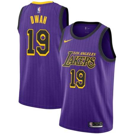 2018-19City Jack Dwan Twill Basketball Jersey -Lakers #19 Dwan Twill Jerseys, FREE SHIPPING