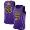 2018-19City Maurice Lucas Twill Basketball Jersey -Lakers #20 Lucas Twill Jerseys, FREE SHIPPING