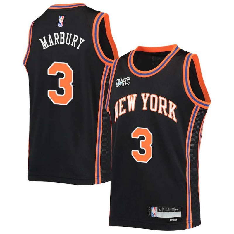 2021-22City Stephon Marbury Twill Basketball Jersey -Knicks #3 Marbury Twill Jerseys, FREE SHIPPING