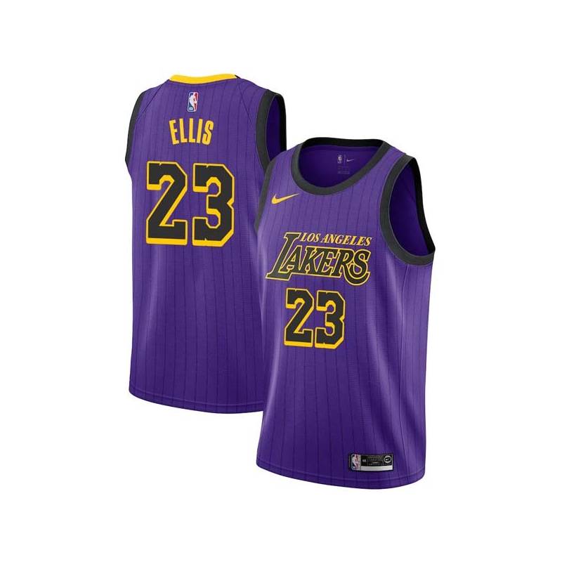 2018-19City Boo Ellis Twill Basketball Jersey -Lakers #23 Ellis Twill Jerseys, FREE SHIPPING