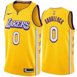 2019-20City Andrew Goudelock Twill Basketball Jersey -Lakers #0 Goudelock Twill Jerseys, FREE SHIPPING
