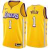 2019-20City Anthony Peeler Twill Basketball Jersey -Lakers #1 Peeler Twill Jerseys, FREE SHIPPING