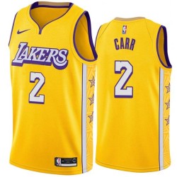 2019-20City Kenny Carr Twill Basketball Jersey -Lakers #2 Carr Twill Jerseys, FREE SHIPPING