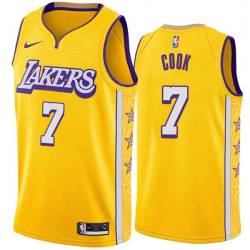 2019-20City Brian Cook Twill Basketball Jersey -Lakers #7 Cook Twill Jerseys, FREE SHIPPING