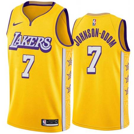 2019-20City Darius Johnson-Odom Twill Basketball Jersey -Lakers #7 Johnson-Odom Twill Jerseys, FREE SHIPPING