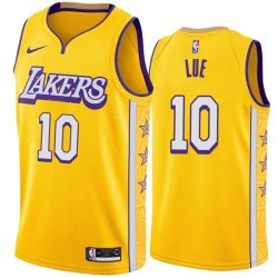 2019-20City Tyronn Lue Twill Basketball Jersey -Lakers #10 Lue Twill Jerseys, FREE SHIPPING