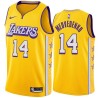 2019-20City Stanislav Medvedenko Twill Basketball Jersey -Lakers #14 Medvedenko Twill Jerseys, FREE SHIPPING