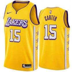 2019-20City Ron Carter Twill Basketball Jersey -Lakers #15 Carter Twill Jerseys, FREE SHIPPING