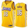 2019-20City Nick Mantis Twill Basketball Jersey -Lakers #16 Mantis Twill Jerseys, FREE SHIPPING