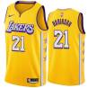 2019-20City Flynn Robinson Twill Basketball Jersey -Lakers #21 Robinson Twill Jerseys, FREE SHIPPING