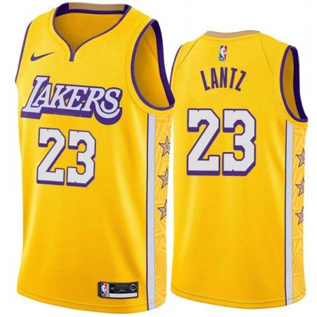 2019-20City Stu Lantz Twill Basketball Jersey -Lakers #23 Lantz Twill Jerseys, FREE SHIPPING