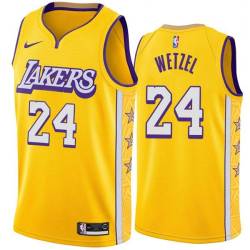 2019-20City John Wetzel Twill Basketball Jersey -Lakers #24 Wetzel Twill Jerseys, FREE SHIPPING