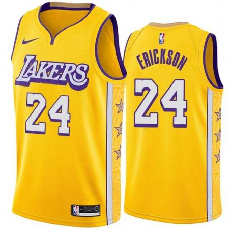 2019-20City Keith Erickson Twill Basketball Jersey -Lakers #24 Erickson Twill Jerseys, FREE SHIPPING