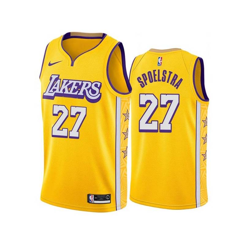 2019-20City Art Spoelstra Twill Basketball Jersey -Lakers #27 Spoelstra Twill Jerseys, FREE SHIPPING