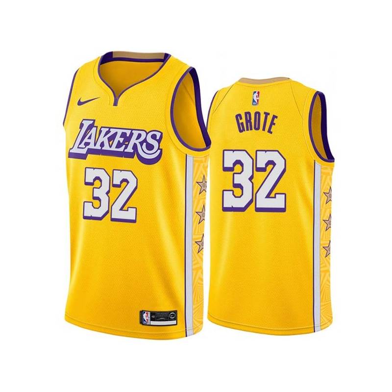 2019-20City Jerry Grote Twill Basketball Jersey -Lakers #32 Grote Twill Jerseys, FREE SHIPPING