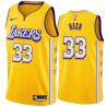 2019-20City Cotton Nash Twill Basketball Jersey -Lakers #33 Nash Twill Jerseys, FREE SHIPPING