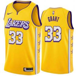 2019-20City Travis Grant Twill Basketball Jersey -Lakers #33 Grant Twill Jerseys, FREE SHIPPING