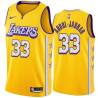 2019-20City Kareem Abdul-Jabbar Twill Basketball Jersey -Lakers #33 Abdul-Jabbar Twill Jerseys, FREE SHIPPING