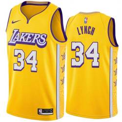 2019-20City George Lynch Twill Basketball Jersey -Lakers #34 Lynch Twill Jerseys, FREE SHIPPING