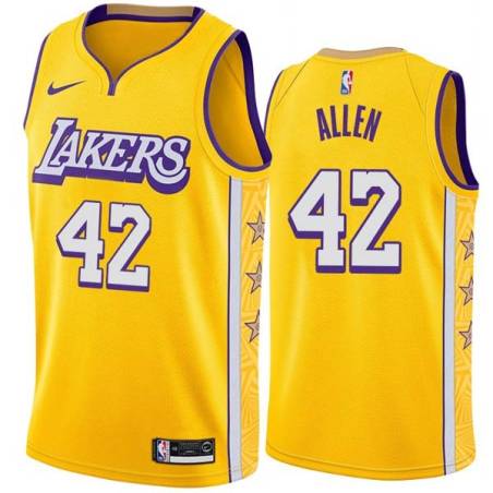 2019-20City Lucius Allen Twill Basketball Jersey -Lakers #42 Allen Twill Jerseys, FREE SHIPPING