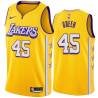 2019-20City A.C. Green Twill Basketball Jersey -Lakers #45 Green Twill Jerseys, FREE SHIPPING