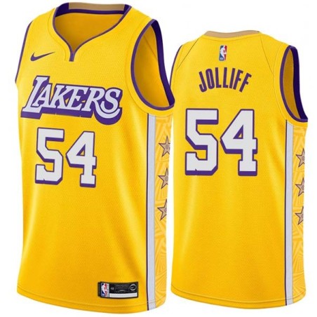 2019-20City Howie Jolliff Twill Basketball Jersey -Lakers #54 Jolliff Twill Jerseys, FREE SHIPPING