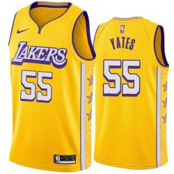 2019-20City Wayne Yates Twill Basketball Jersey -Lakers #55 Yates Twill Jerseys, FREE SHIPPING