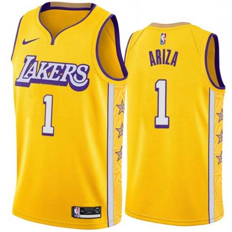 2019-20City Trevor Ariza Lakers #1 Twill Basketball Jersey FREE SHIPPING