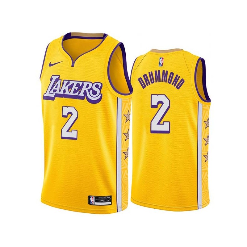 2019-20City Andre Drummond Lakers #2 Twill Basketball Jersey FREE SHIPPING